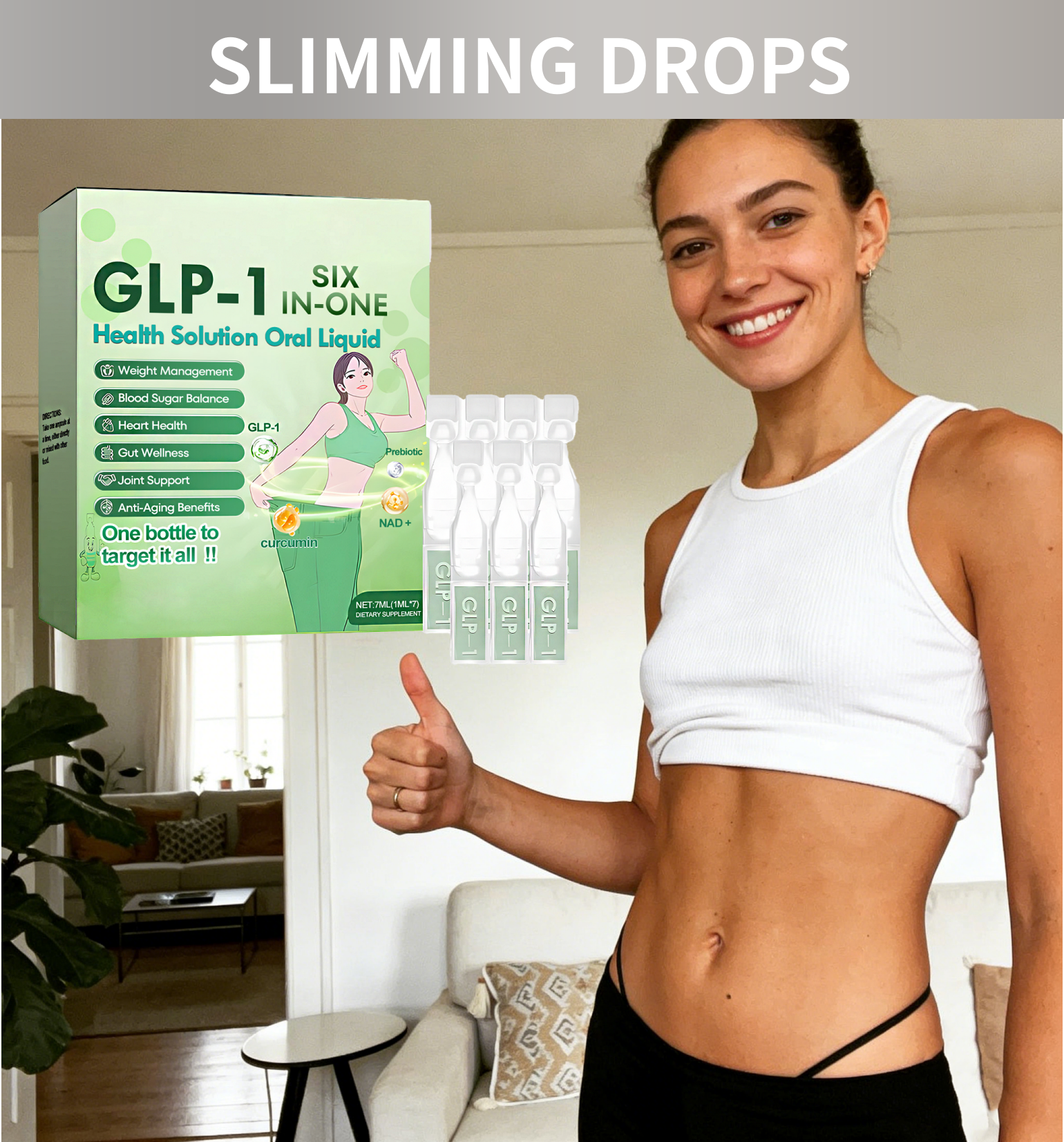Coffee Tea For Weight Loss - GLP-1 Supplement Liquid Drops Naturally GLP-1