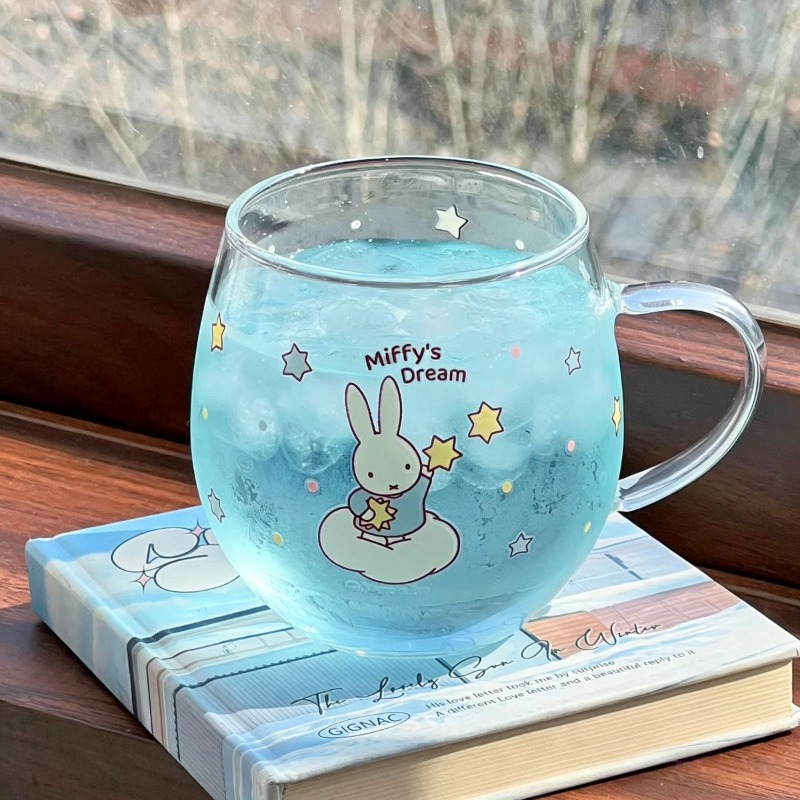 Coffee Tea Room - Miffy Cartoon Anime Transparent Glass Mug