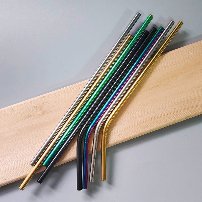 Coffee Tea Gift Set - 4pcs/set 215mm 304 Stainless Steel Straw