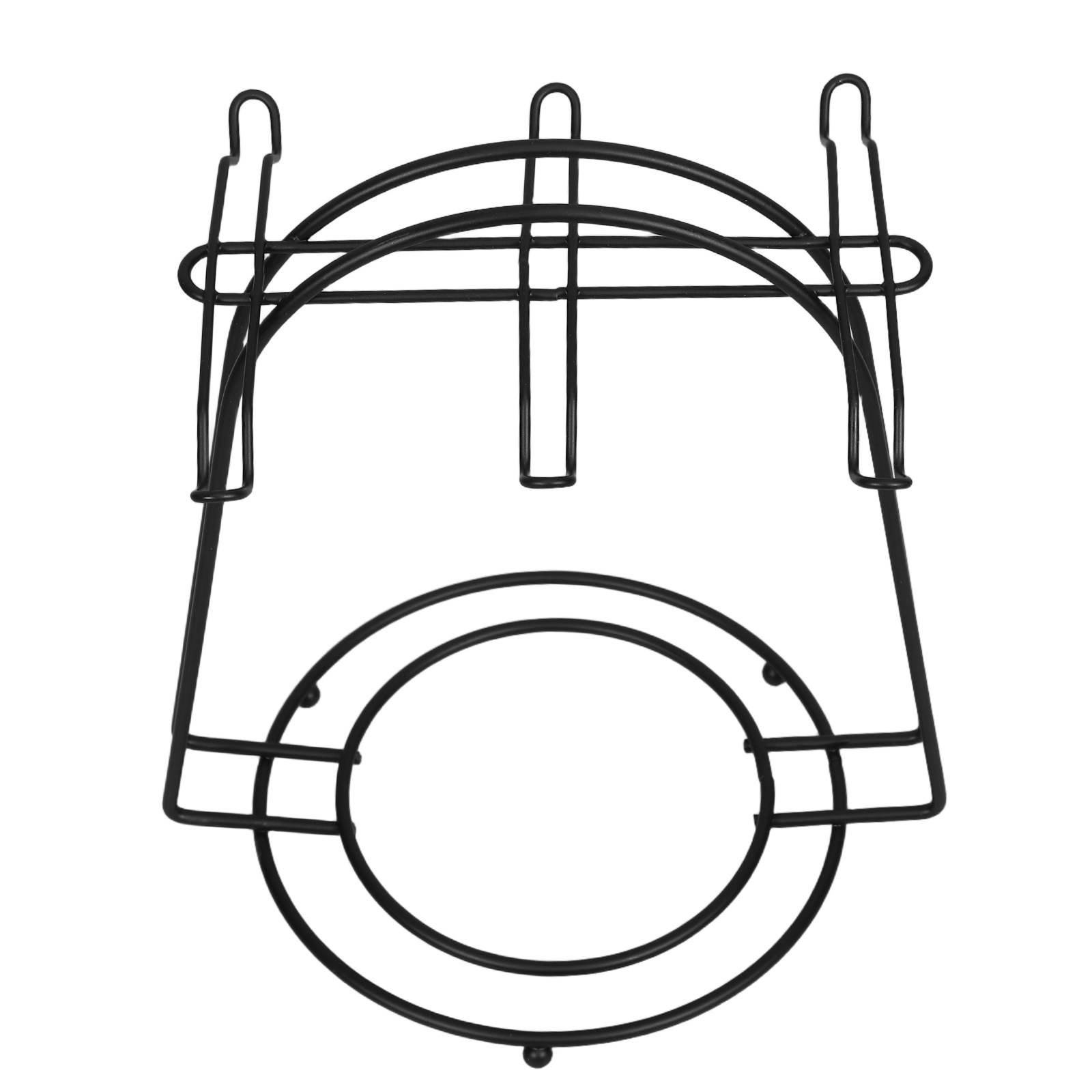 Coffee Tea Room - Black Metal Cup Saucer Holder Stand