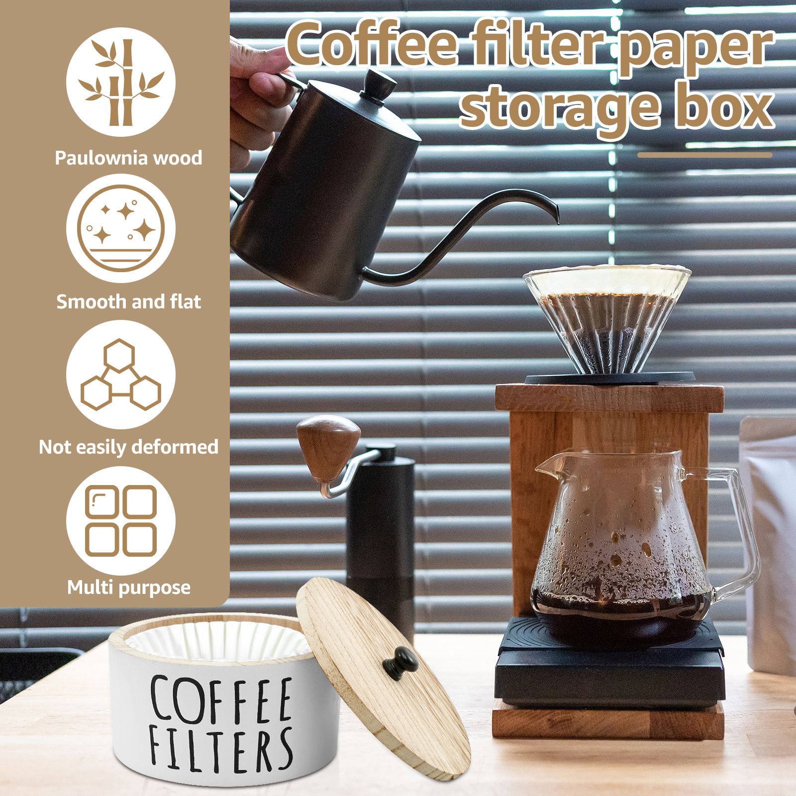 Coffee Filter Holder with Lid  – Coffee Tea Drawer Organizer Bewertung und Preis