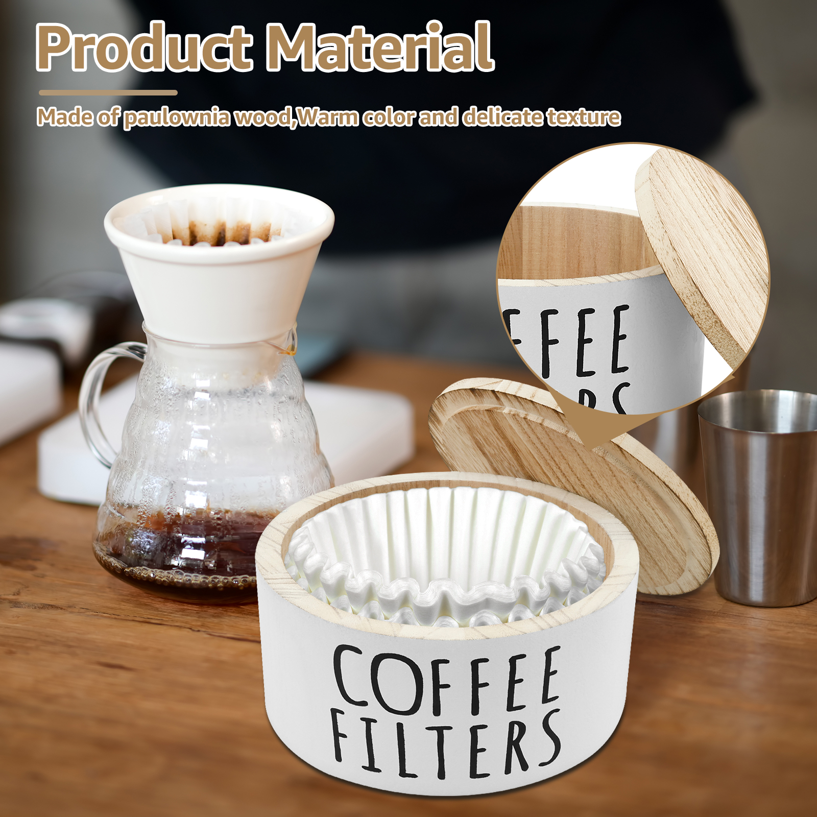 Coffee Filter Holder with Lid  – Coffee Tea Drawer Organizer Bewertung und Preis