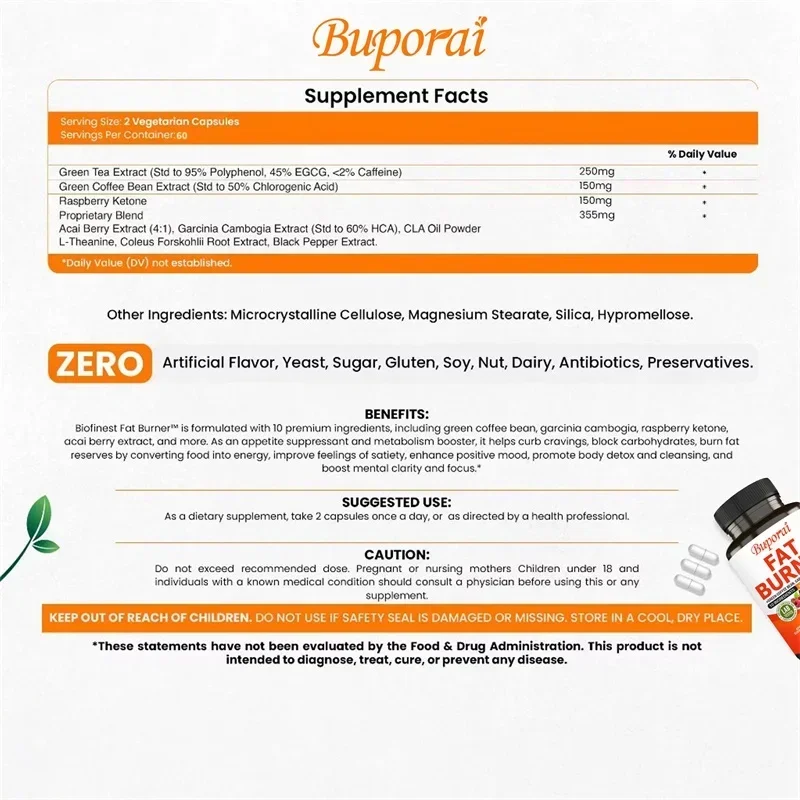 Fat Burner Capsules - Healthy  – Coffee Tea For Weight Loss Bewertung und Preis