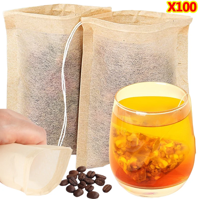 100Pcs Teabags with Drawstring – Coffee Bean And Tea Leaf Bewertung und Preis