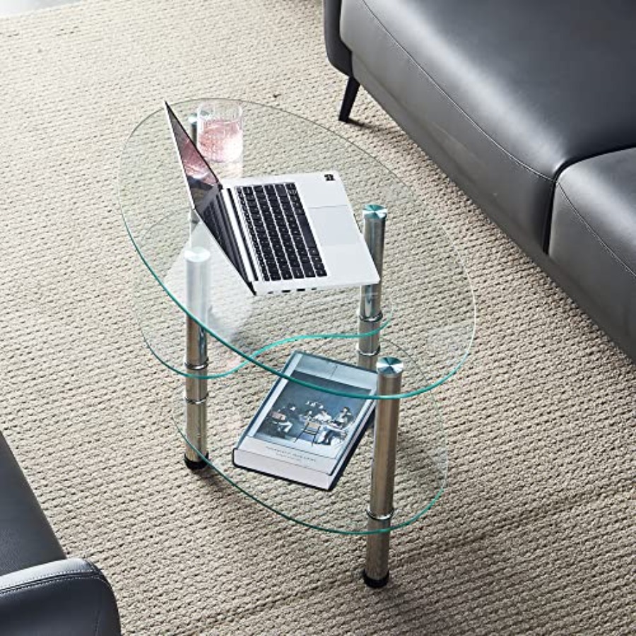 Oval-Shaped Glass Tea Table fo – Coffee Tea Room Bewertung und Preis