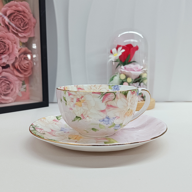 Elegant Pastoral Floral Fine B – Coffee Tea Gift Set Bewertung und Preis