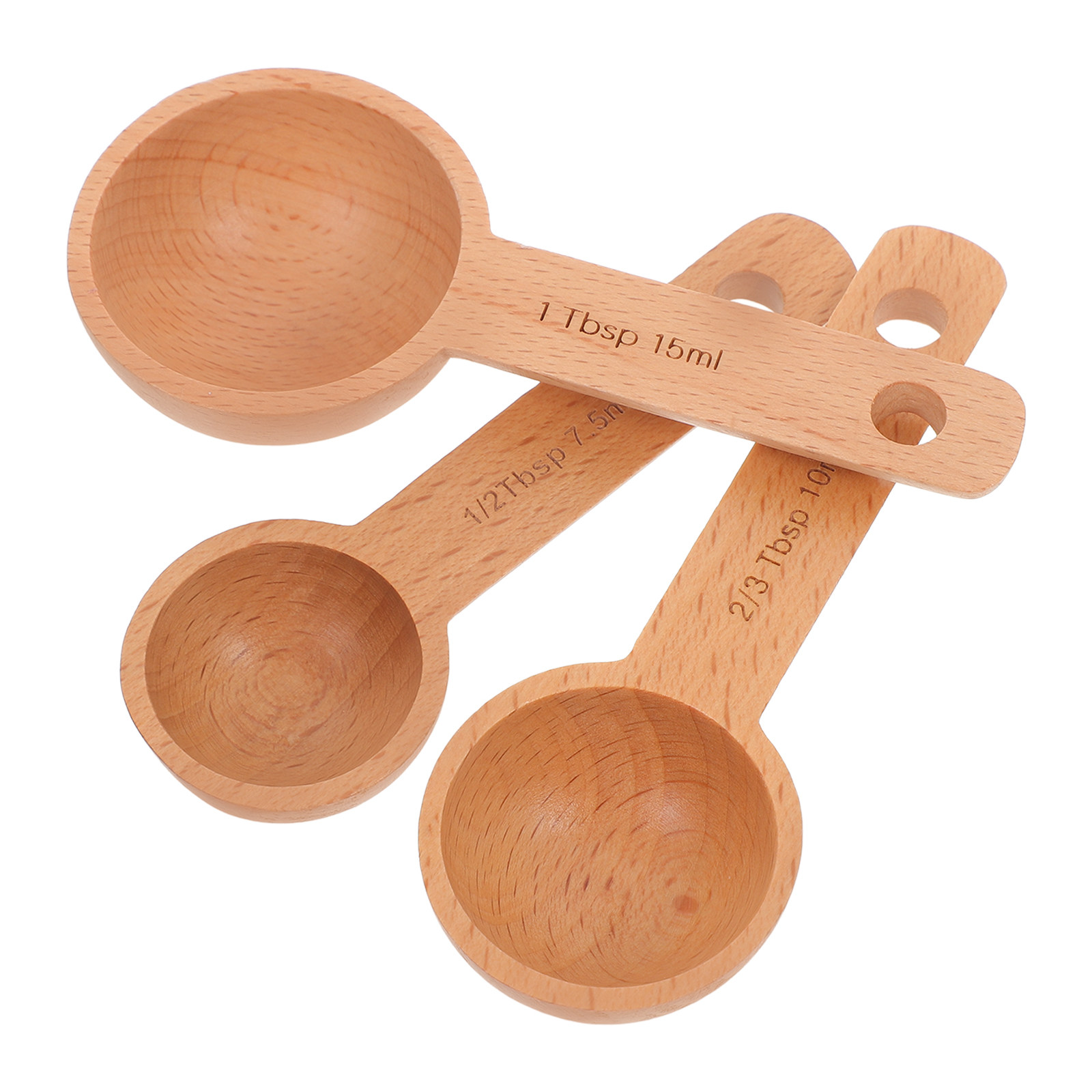 3Pcs Wooden Measuring Spoons S – Coffee Bean And Tea Leaf Bewertung und Preis
