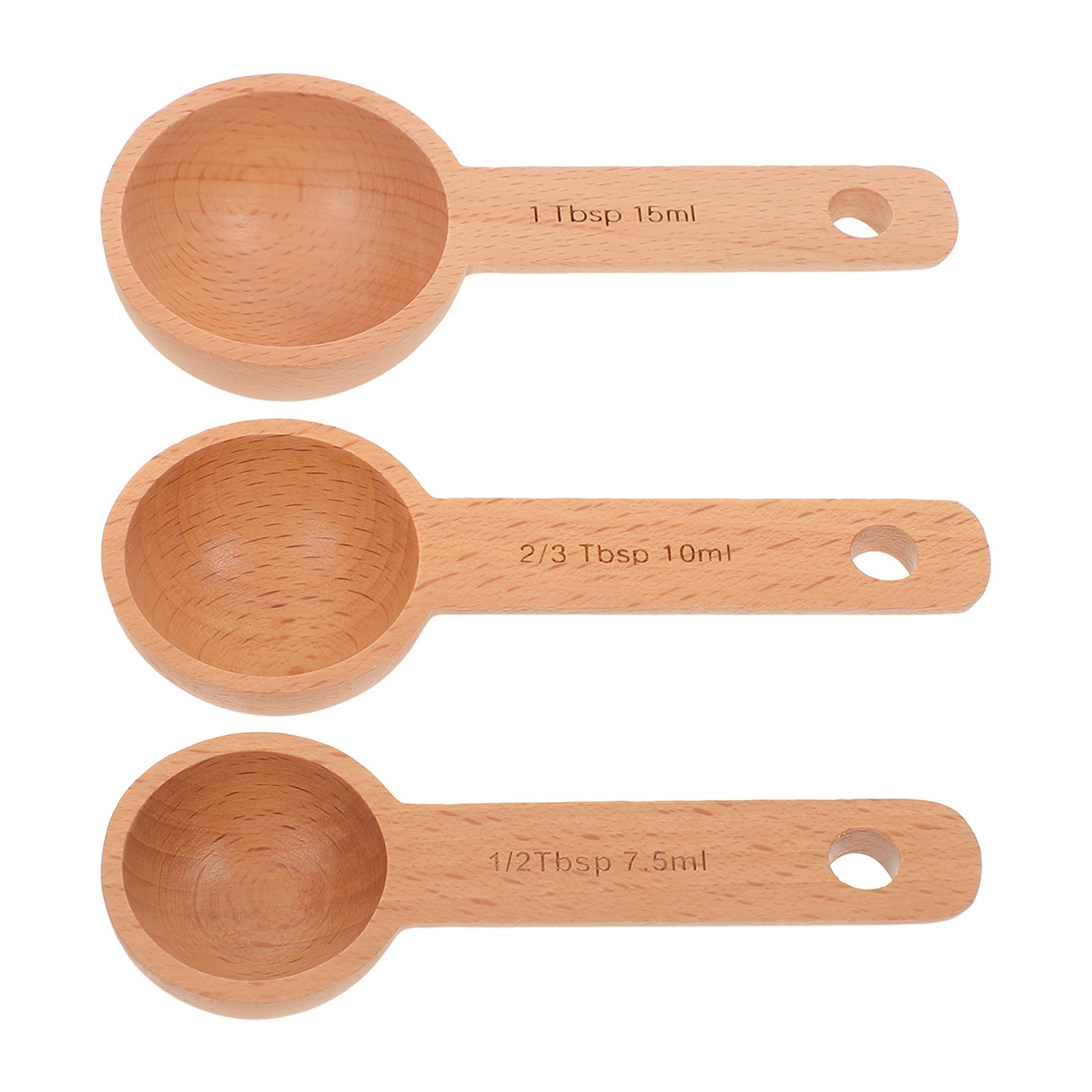 3Pcs Wooden Measuring Spoons S – Coffee Bean And Tea Leaf Bewertung und Preis