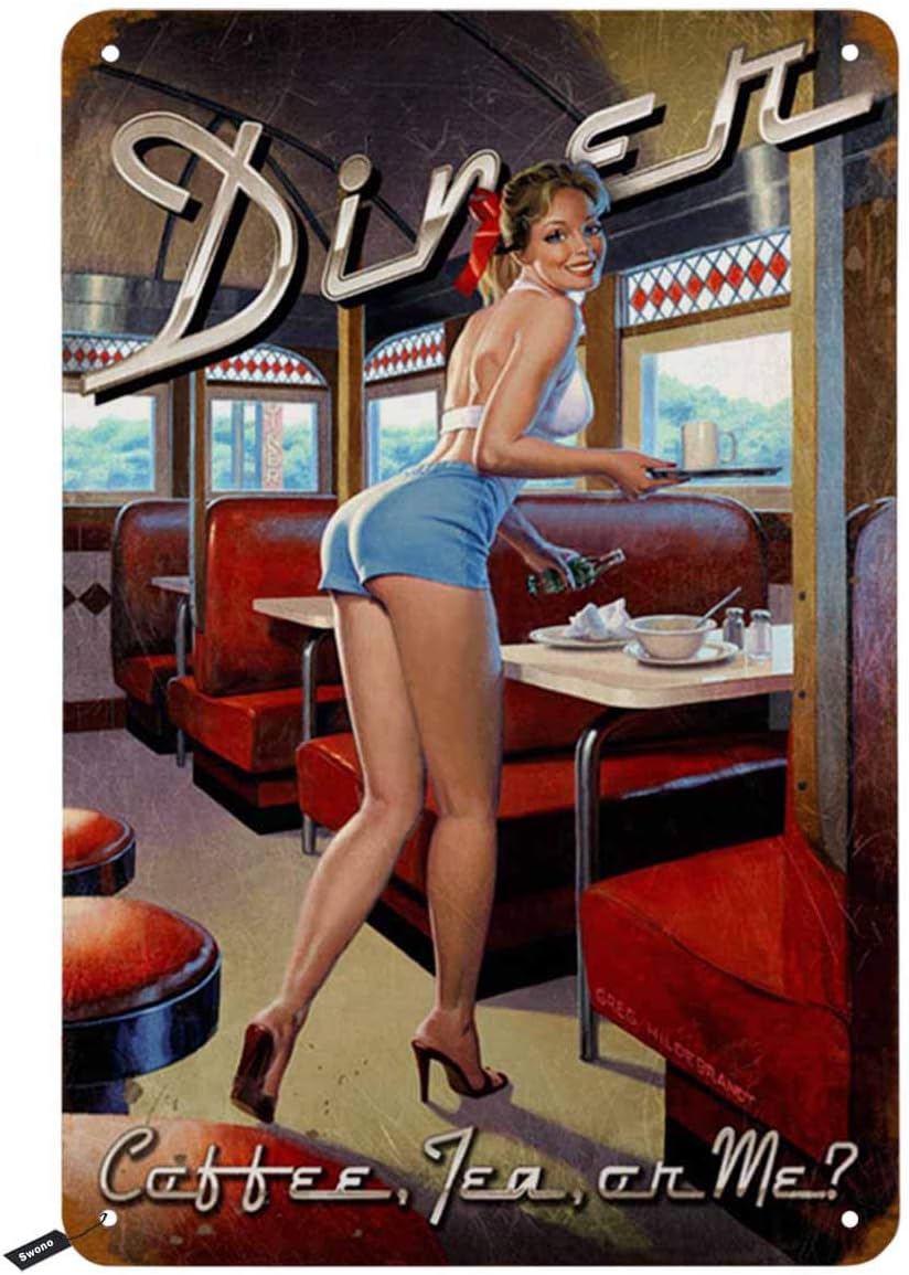 Swono Dinner Tin Signs,Pinup S – Coffee Tea With Me Bewertung und Preis