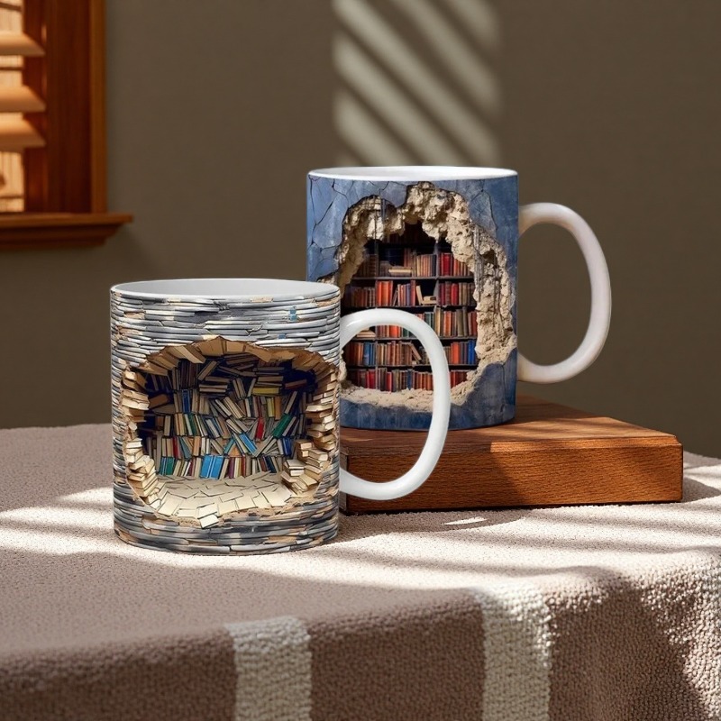 Creative Bookshelf Coffee Mug  – Coffee Tea Library Bewertung und Preis