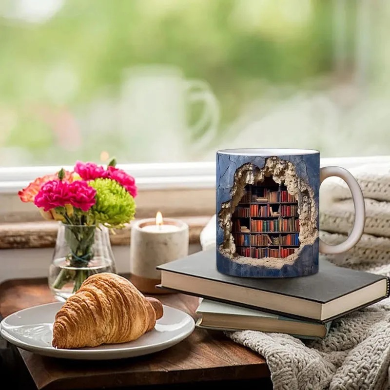 Creative Bookshelf Coffee Mug  – Coffee Tea Library Bewertung und Preis