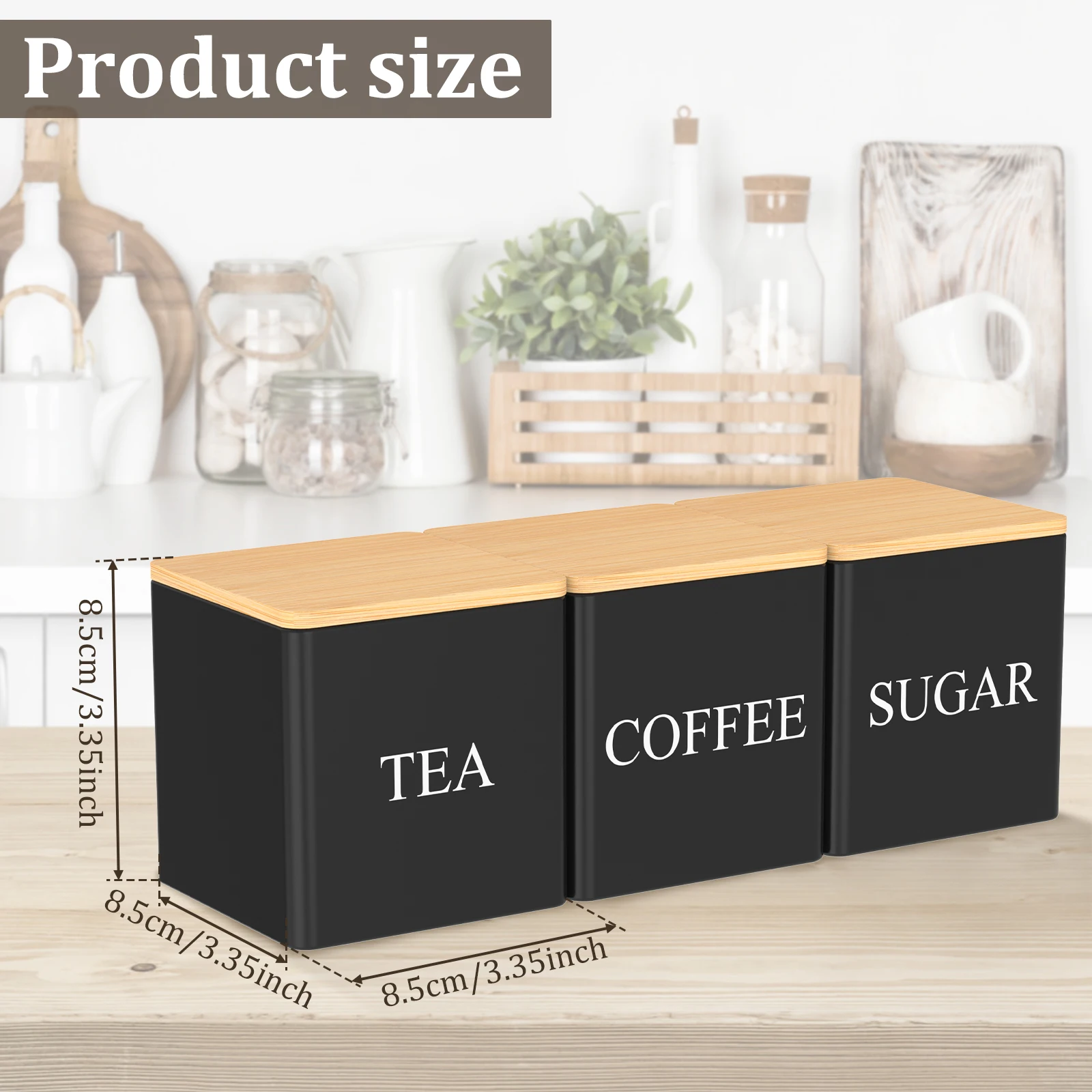 3Pcs Set 500ml Tea Sugar Coffe – Coffee Tea Canister Set Bewertung und Preis