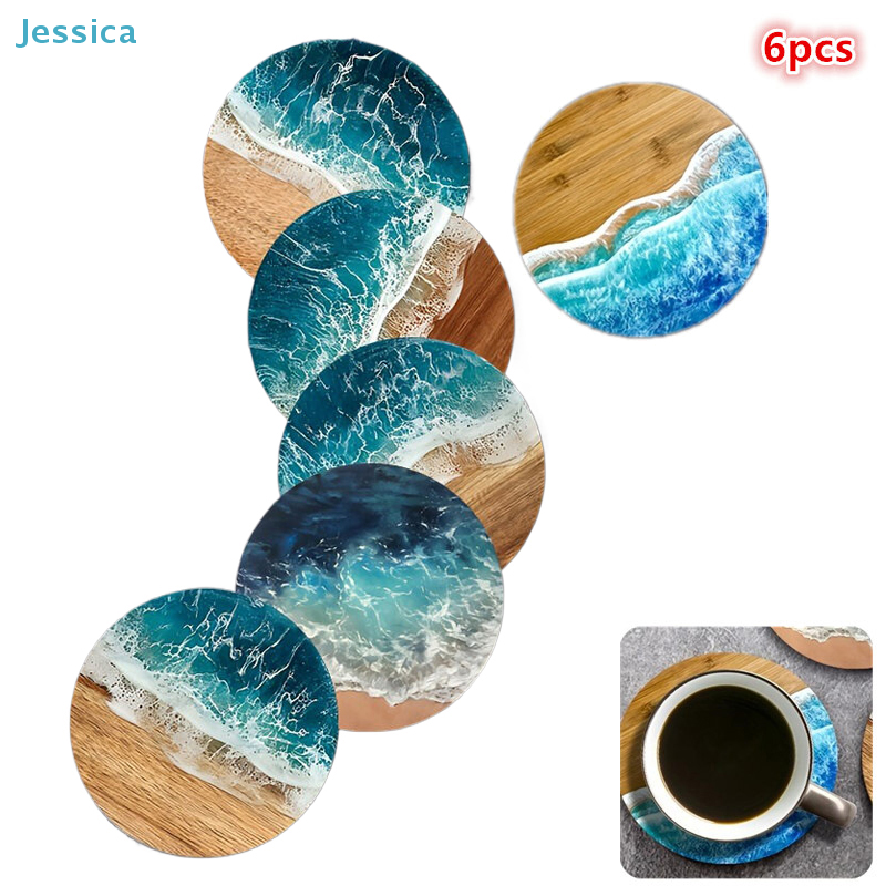 ♥Ocean Wave & Wood Grain Coast – Coffee Tea Sugar Set Bewertung und Preis