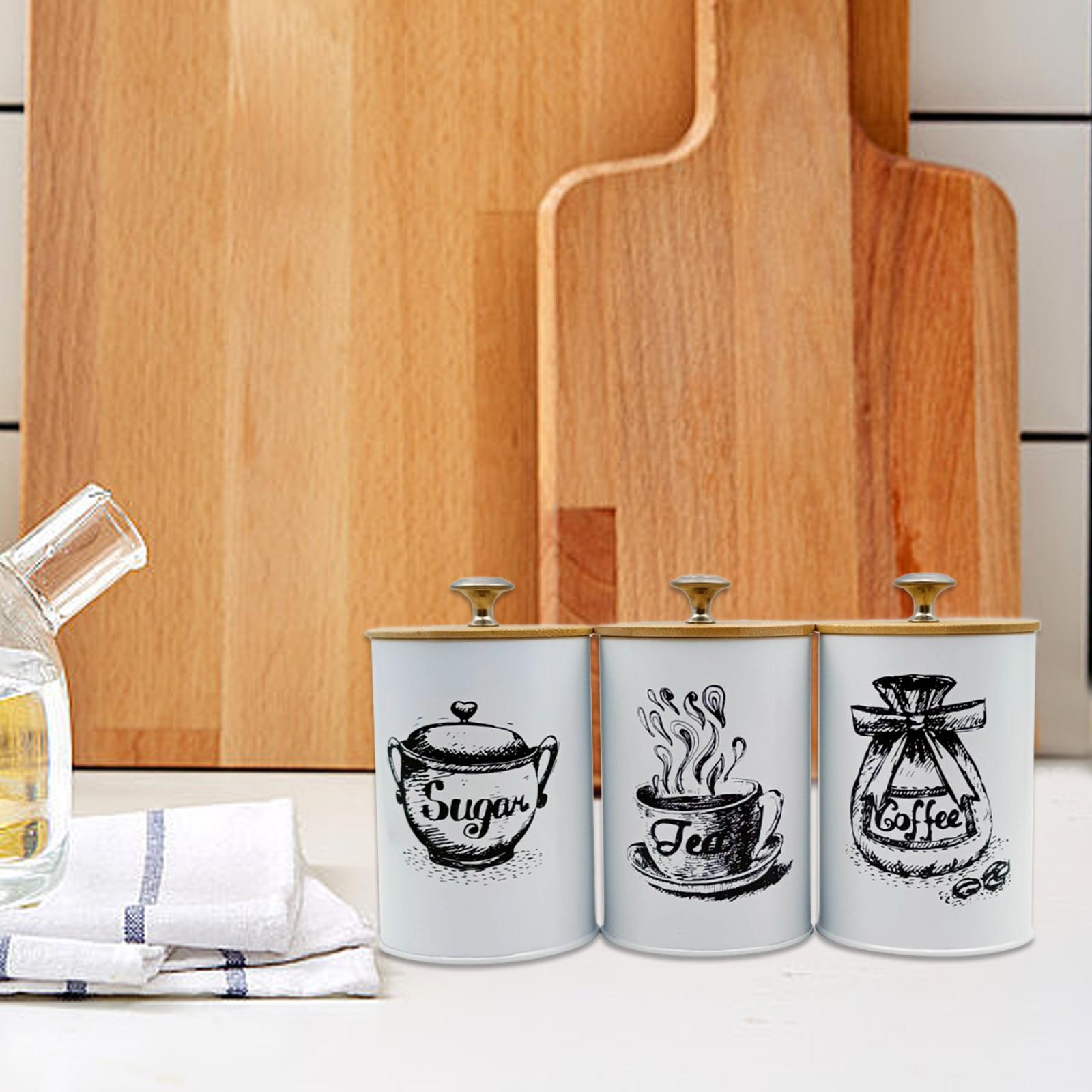 3Pcs Sealed Coffee Canister Se – Coffee Tea Canister Set Bewertung und Preis