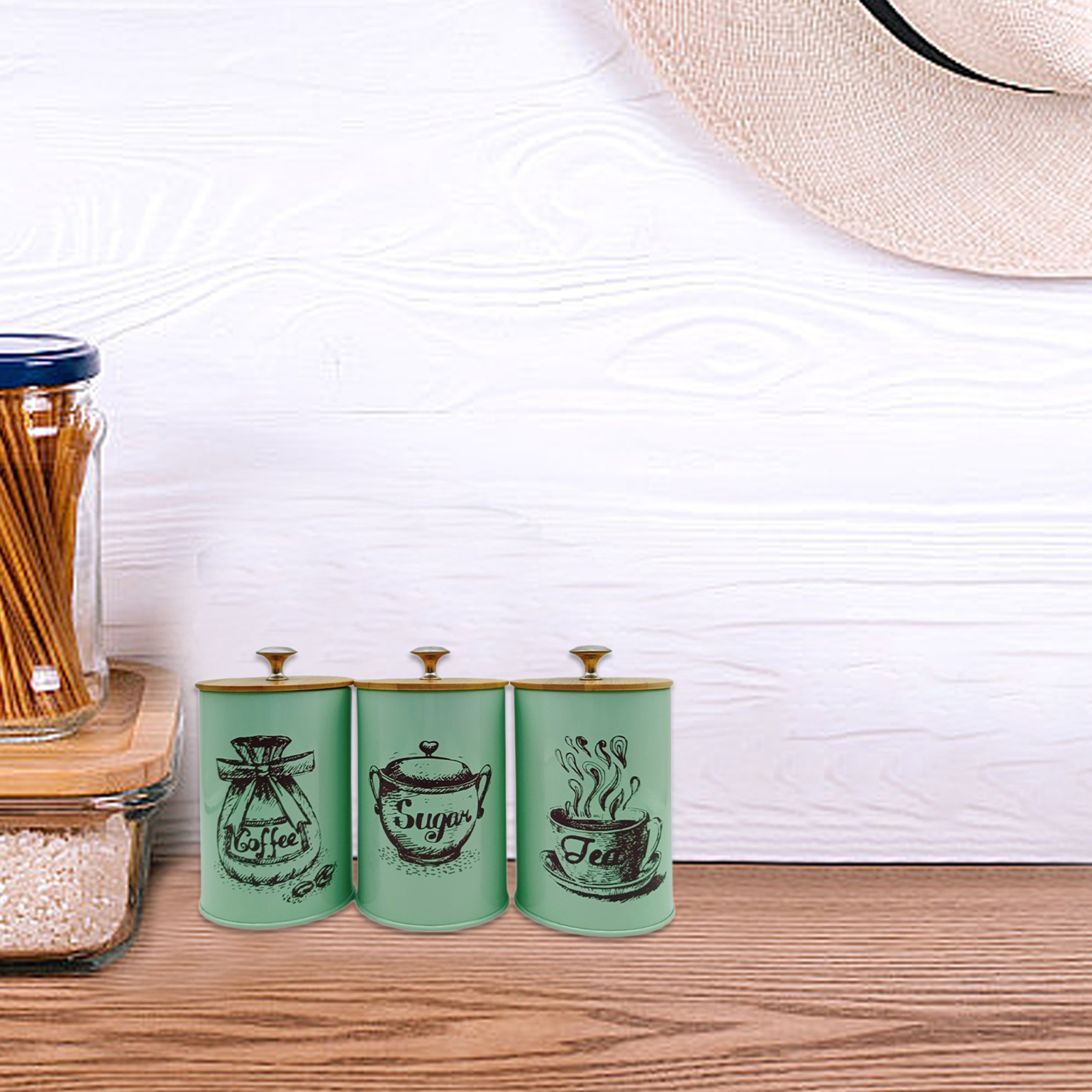 3Pcs Sealed Coffee Canister Se – Coffee Tea Canister Set Bewertung und Preis