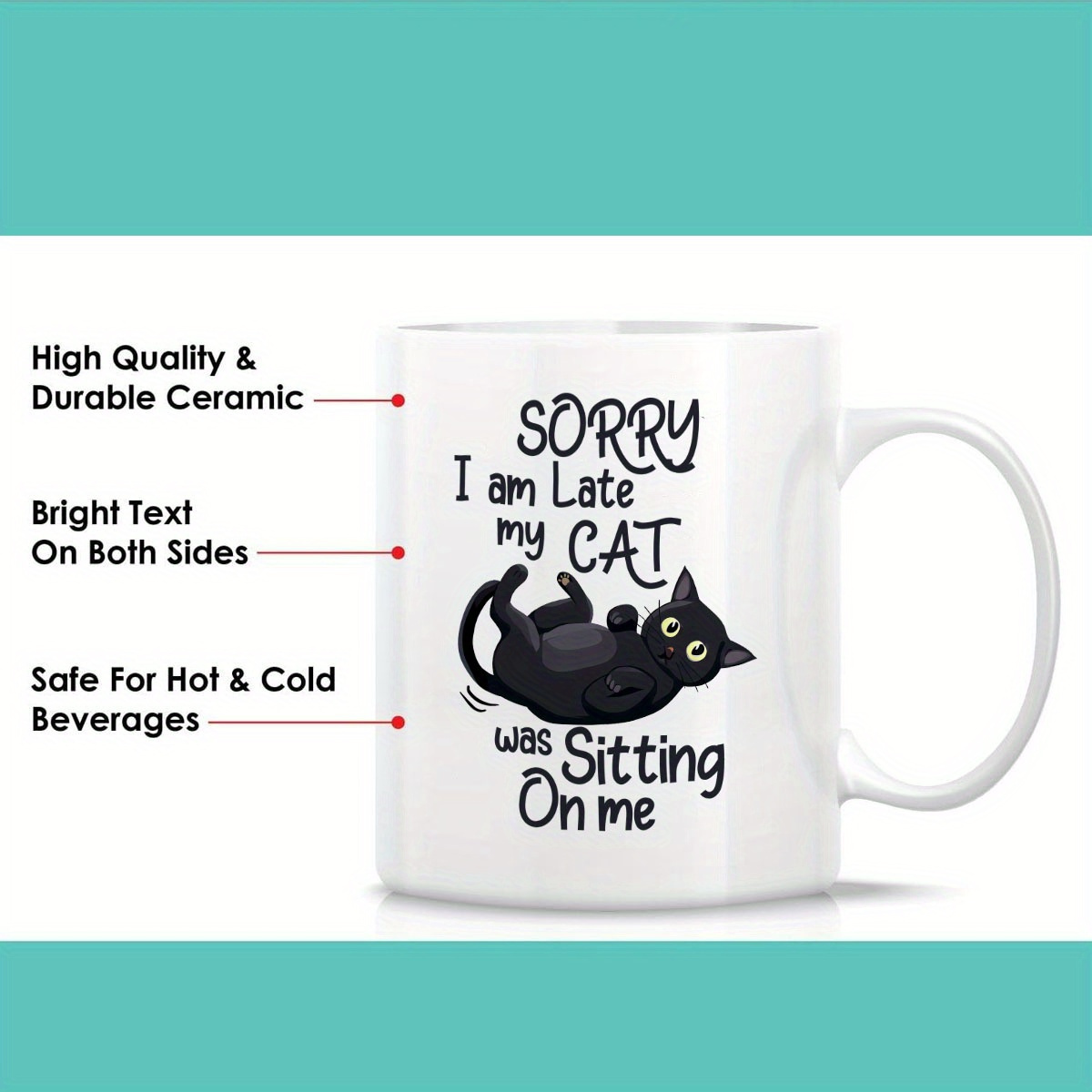 1 Funny Cat Shaped Ceramic Mug – Coffee Tea With Me Bewertung und Preis