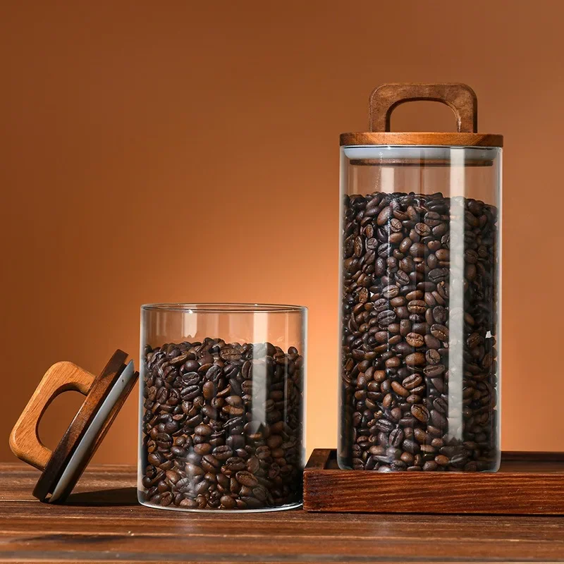 Clear Glass Jar with Bamboo Li – Coffee Tea Canister Set Bewertung und Preis