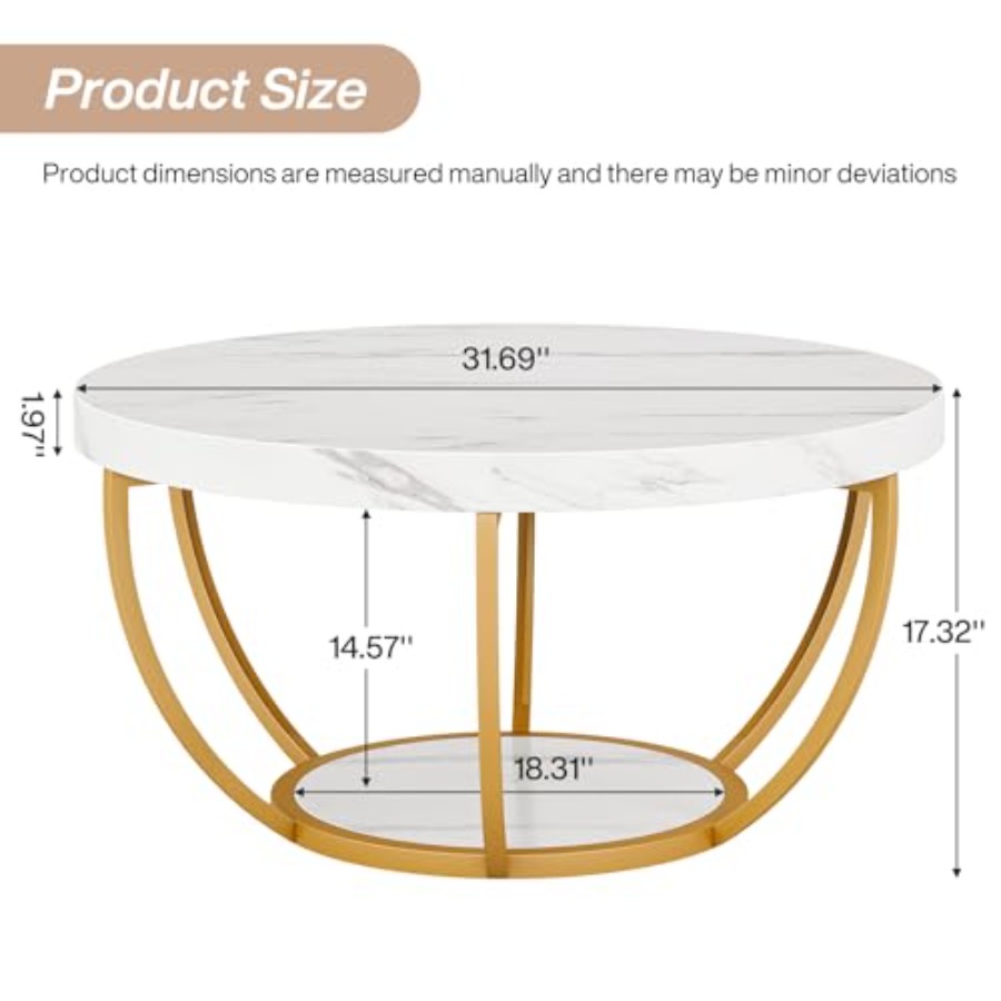 Modern Round Coffee Table for  – Coffee Tea Room Bewertung und Preis
