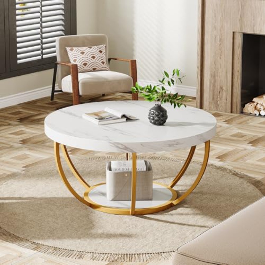 Modern Round Coffee Table for  – Coffee Tea Room Bewertung und Preis