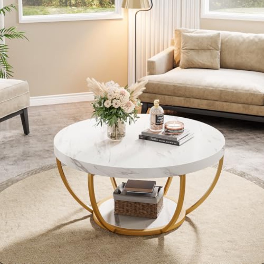 Modern Round Coffee Table for  – Coffee Tea Room Bewertung und Preis