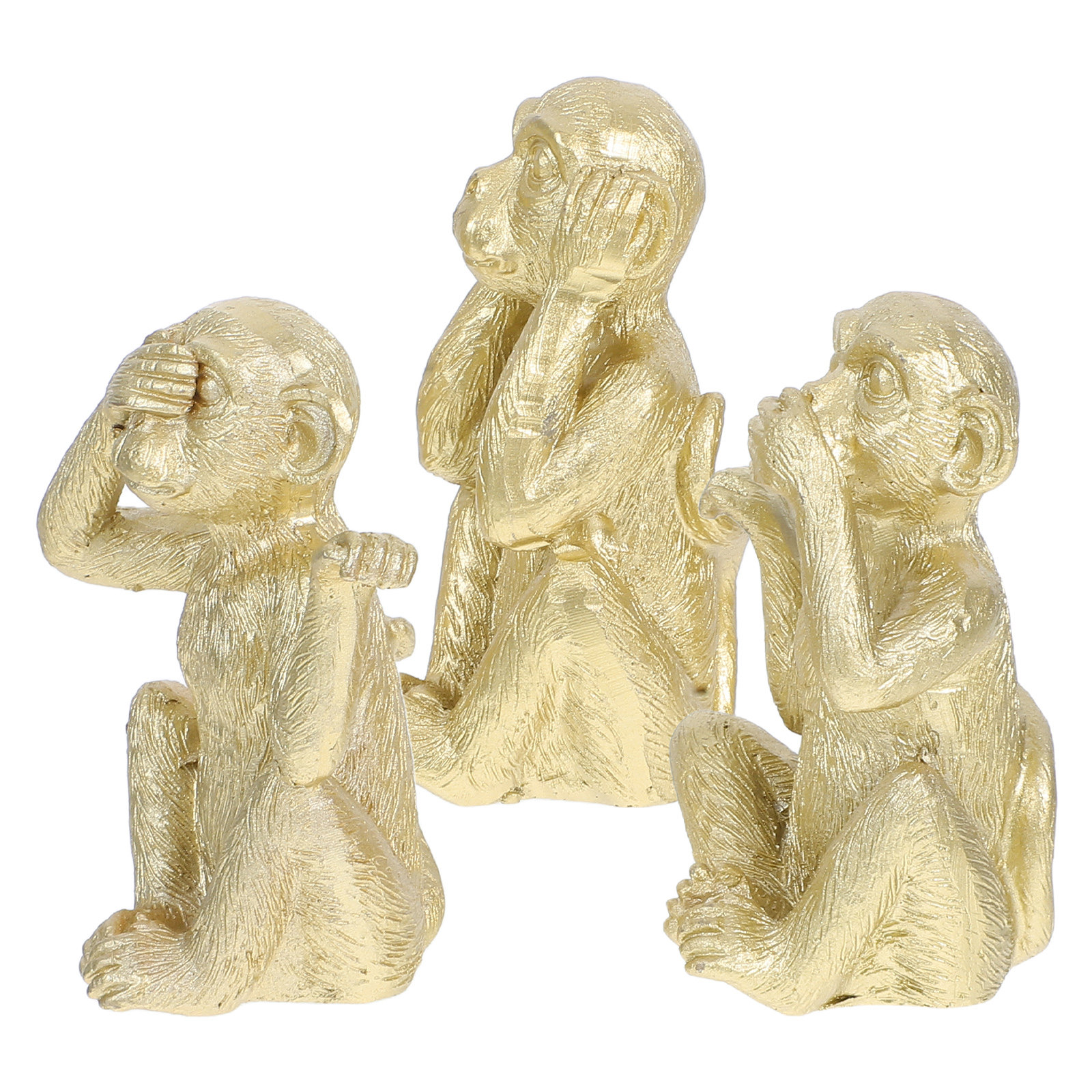 3Pcs Resin Monkey Statue Set D – Coffee Tea Library Bewertung und Preis