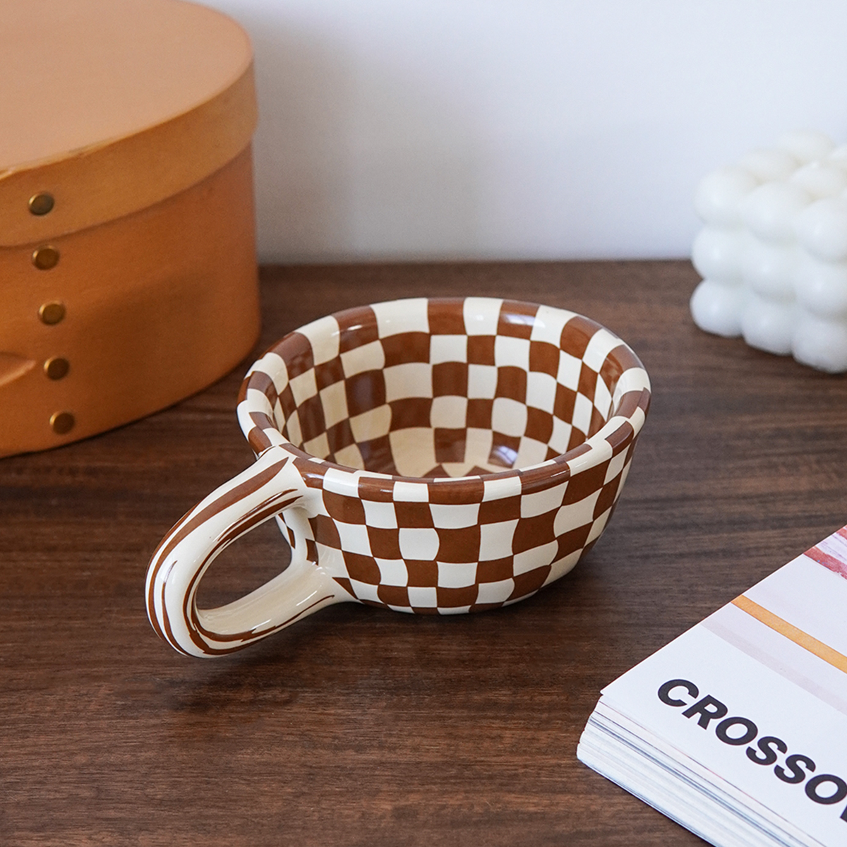 1Pc 220ml Checkerboard Ceramic – Coffee Tea Flask Bewertung und Preis