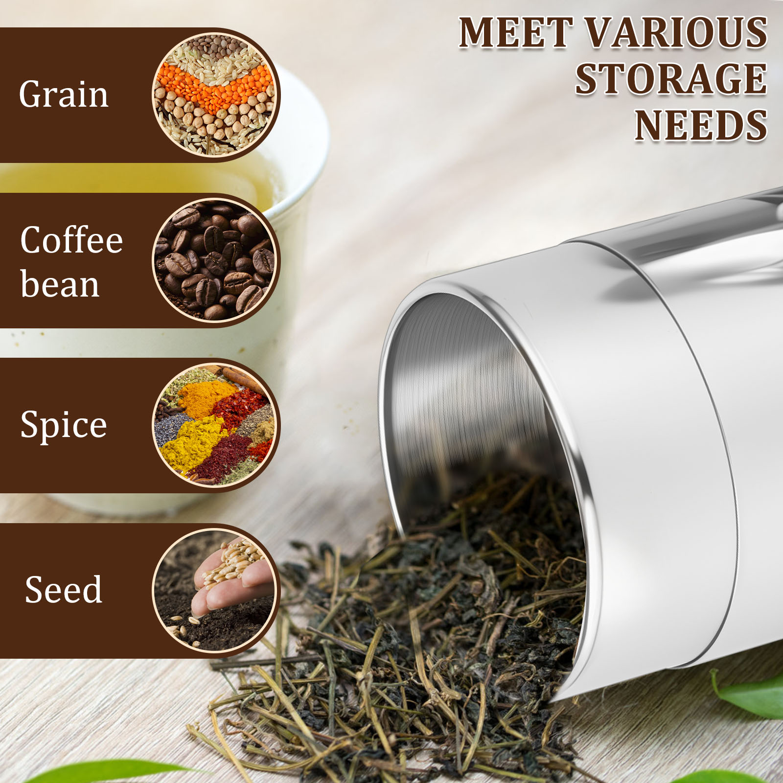 Stainless Steel Tea Leaf Tins  – Coffee Bean And Tea Leaf Bewertung und Preis