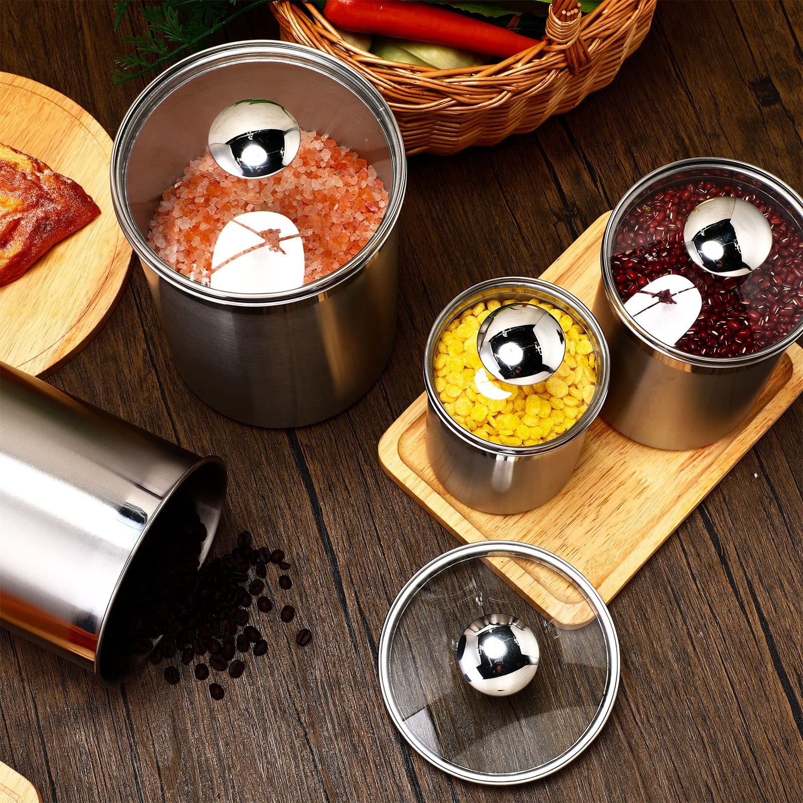 Food Storage Containers Tea Co – Coffee Tea Sugar Set Bewertung und Preis