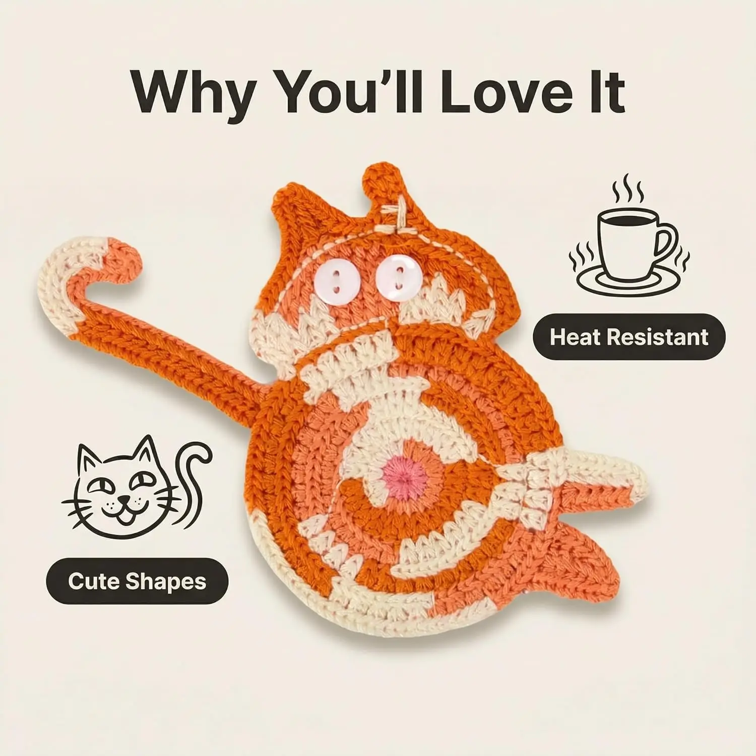 Cute Cat Coasters Set of 3 - C – Coffee Tea Gift Set Bewertung und Preis