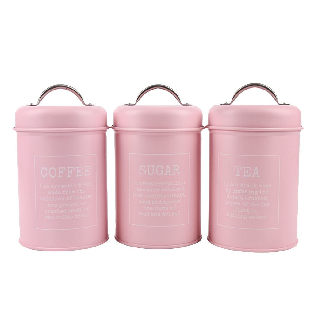 Set of 3 Canister Iron Kitchen – Coffee Tea Canister Set Bewertung und Preis