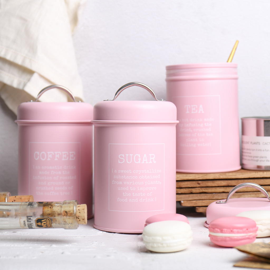 Set of 3 Canister Iron Kitchen – Coffee Tea Canister Set Bewertung und Preis
