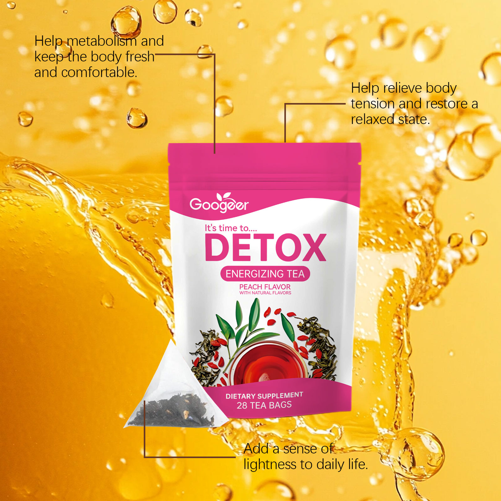 Googeer 28pcs Herbal Detox Tea – Coffee Tea For Weight Loss Bewertung und Preis