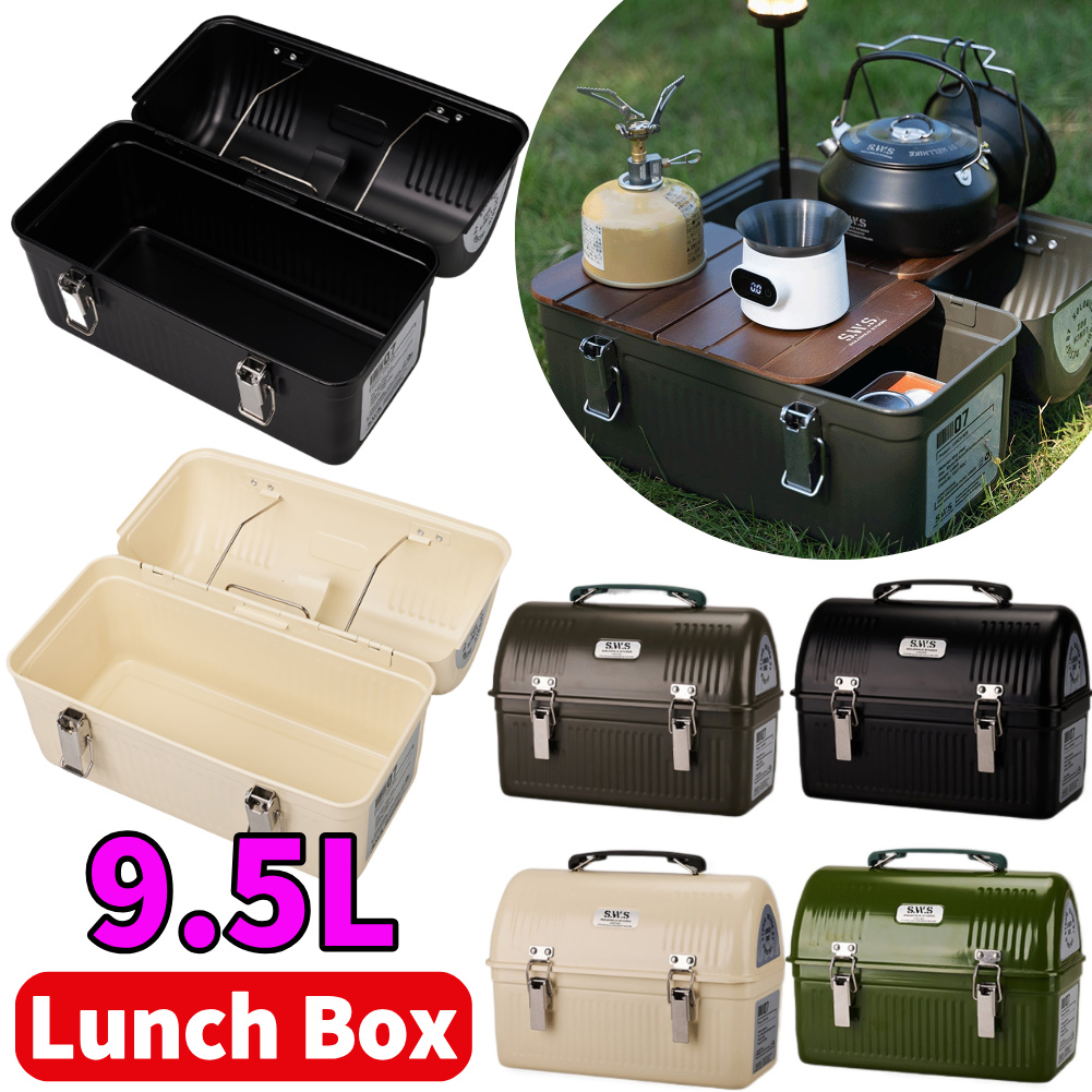 9.5L Vintage Metal Lunch Box w – Coffee Tea Drawer Organizer Bewertung und Preis