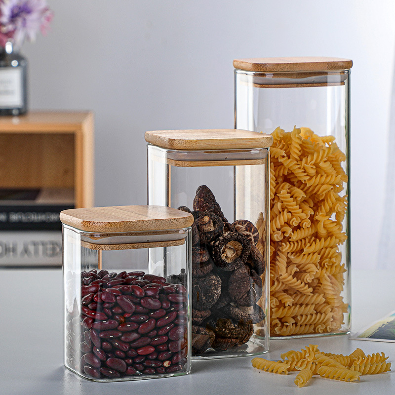 Bamboo Glass Tins Transparent  – Coffee Tea Drawer Organizer Bewertung und Preis